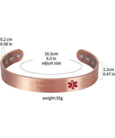 Enermagix Magnetic Copper Bracelets for Men & Women - 99.9% Solid Copper Magnetic Cuffs with Powerful 3540 Gauss Magnets - Buy Online on GoSupps.com