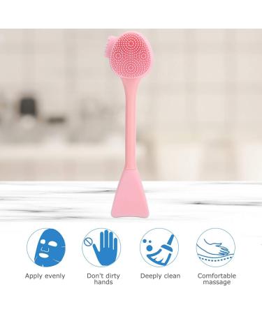 Silicone Facial Mask Cleansing Brush - Soft Deep Clean for Blackheads | Comfortable Handle in Pink - Buy Online on GoSupps.com