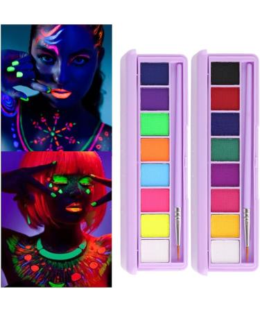  HADAVAKA Palette De Maquillage Fluorescent UV Fluorescent Eyeliner Eyeshadow Makeup Halloween Eyeliner Luminous Body Paint Matte Gr - Buy Online on GoSupps.com