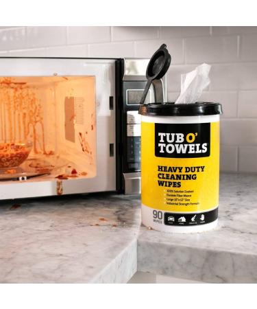 Tub O Towels TW90 Heavy-Duty 10" x 12" Size Multi-Surface Cleaning Wipes 90 Count Per Canister New Version - Buy Online on GoSupps.com