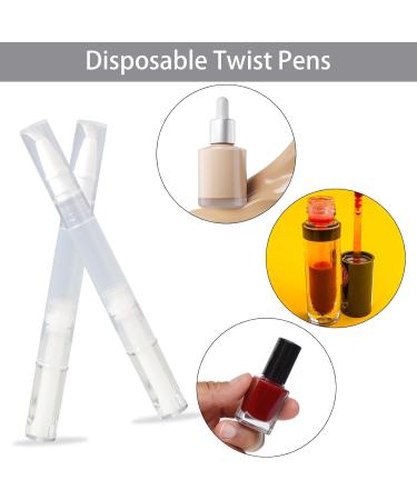 5 Pcs 3ml Transparent Twist Pens - Empty Nail Oil Pen with Brush Tip for Lip Gloss & Nail Polish - Travel Portable Cosmetic Applicators - Buy Online on GoSupps.com