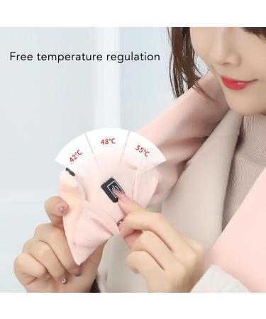 Socobeta USB Heated Scarf for Men & Women - Comfortable Washable Cotton Scarf - Winter Gift in Pink - Buy Online on GoSupps.com