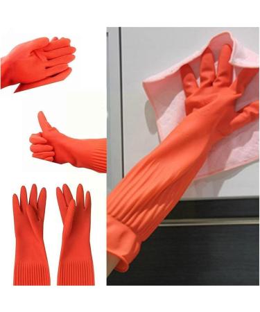 Home Long Rubber Gloves for Kitchen Dishwashing Waterproof Washing Latex Gloves Red Cleaning Washing Bowls Gloves Tools Rojo - Buy Online on GoSupps.com