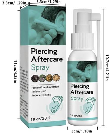  Bvizyelck Body Piercing Care Spray - 30ml Cleaning Solution to Shrink Bumps Saline Spray Soothing Mist for Piercings Cleans & Soothes Keloid Lumps Ears & Nose - Buy Online on GoSupps.com