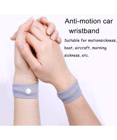 Travel Motion Sickness Relief Wristbands - Natural Anti Nausea Solution (Black/Grey) - Buy Online on GoSupps.com