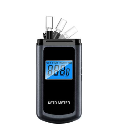Ketone Breath Meter Professional Ketosis Breath Analyzer Portable Keto Breathalyzer with 10 Replaceable Mouthpieces