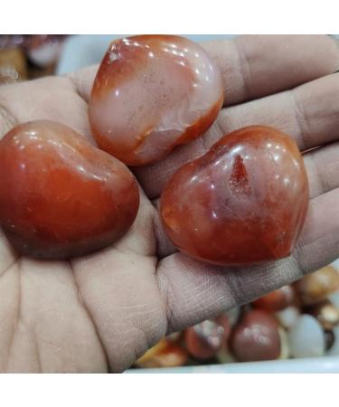 3pcs Natural Heart-Shaped Colorful Red Carnelian Agate Flame Geode Beautiful Crystal - Buy Online on GoSupps.com