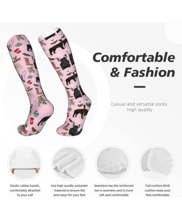 French Bulldog Christmas Compression Socks | Holiday 15-20 mmHg Support for Men & Women - Buy Online on GoSupps.com