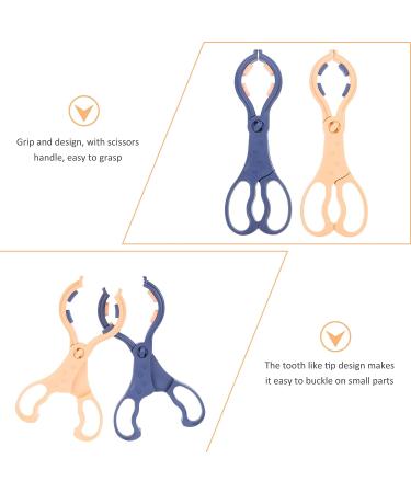 DOITOOL 2pcs Baby Bottle Holder Scissor - Anti-Slip Feeder Clamp | High Temperature Resistant Pacifier Tong | Assorted Color - Buy Online on GoSupps.com
