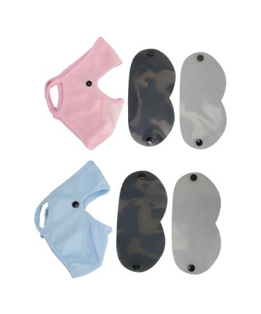 4 Pcs Full Face Shield Ice Silk UV Protection Sunscreen Face Veil with Eye Protector Sheets Breathable & Quick Drying for Hiking
