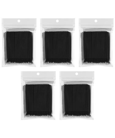 500 PCS Black Disposable Microbrush Applicators - Perfect for Eyelash Extensions & Makeup (2.0mm Head Diameter) - Buy Online on GoSupps.com