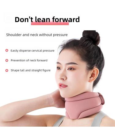 Quixex Ergonomic Neck Support - Adjustable Soft Nylon Foam Collar for Office & Home Comfort (Pink) - Buy Online on GoSupps.com