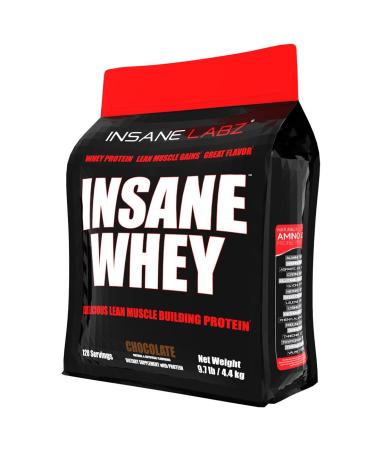 Insane Labz Insane Whey,100% Muscle Building Whey Protein, BCAA Amino Profile, Mass Gainer, Meal Replacement (Chocolate, 120 Servings) Chocolate 120 Servings
