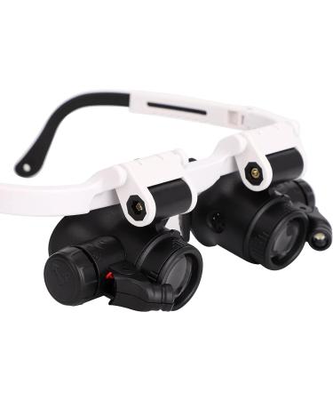 Professional Adjustable Headband Double Eye Clock Repair Loupe with 2 LED Lights 8X 15X 23X Magnifier Head Mounted ES for Reading Sewing Watch Electronic Repair Full of Stars - Buy Online on GoSupps.com