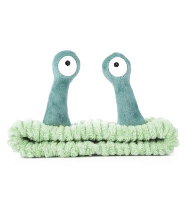 Molain face washing headband palm snail spa hair straps make -up women cartoon cute corals fleece elastic creative hair accessories for washing shower sport beauty skin care fruit green