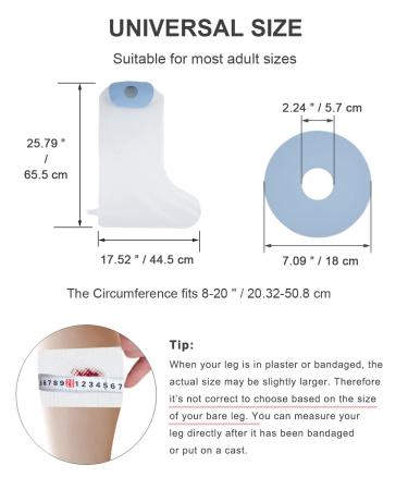 CureSquad Waterproof Leg Cast Cover - Adult Reusable Protector for Shower - Comfortable and Elastic Shower Bag - Wound Care Supplies - Buy Online on GoSupps.com