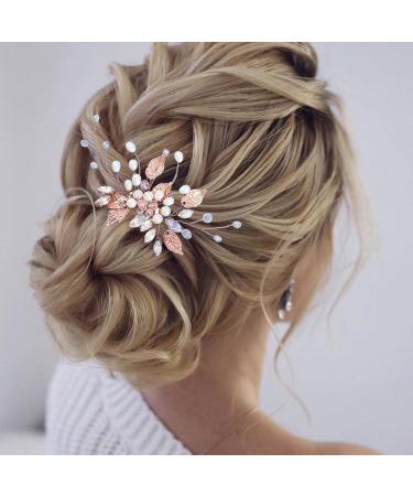 Bridal Wedding Hair Combs - Silver Crystal Blue Headpiece for Women and Girls - Buy Online on GoSupps.com