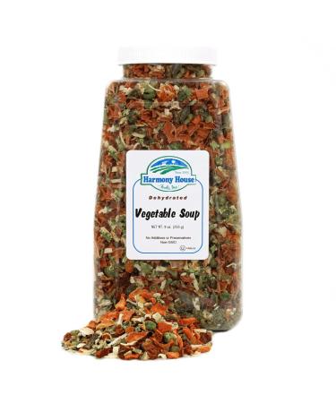 Harmony House Premium Vegetable Soup Mix - Dehydrated Vegetables for Cooking, Camping & Emergency Supply - 9 oz Quart Size Jar - Buy Online on GoSupps.com
