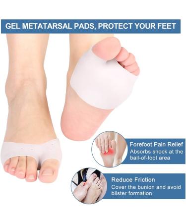 Gel Pads for Midfoot Bones - Breathable Silicone Foot Inserts for High Heels | Comfort for Diabetics & Morton s Neuroma - Unisex Foot Pads - Buy Online on GoSupps.com