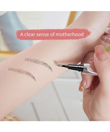 Buy BLUE LOVE Two-Prong Eyebrow Pen - Waterproof Microblading Eyebrow Pencil for Women - Silky Grey All-Day Long-Lasting Fine Stroke Eye Makeup - Buy Online on GoSupps.com