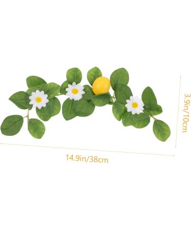 Zerodeko 10 Pcs Simulation Lemon Pendant Decor for Home Artificial Eucalyptus Leaves Wall Hooks Decorative Artificial Vines Flower Plants Faux Plants Plastic Pomegranate Fruit Household Yellowx5pcs 38x10cmx5pcs - Buy Online on GoSupps.com