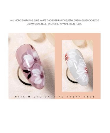 2 Pack Nail Art UV Gel - Micro 3D Sculpting & Painting Gel for Creative DIY Nail Decoration - White & Black Varnish with Brush - Buy Online on GoSupps.com