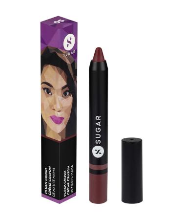 SUGAR Cosmetics Plush Crush Cr me Crayon in Mauve Mama - Matte Finish, Water-Resistant, Long-Lasting & Paraben-Free - Buy Online on GoSupps.com