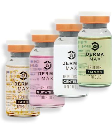 PBeauty Dermamax BB Premium Glow 4 different ampoules for the BB treatment Ideal for microneedling & dermaroller treatment Centella GLUTATHION SALMON GOLD each 8 ml SALMON - Buy Online on GoSupps.com