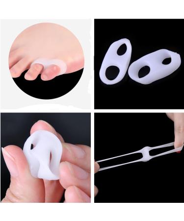 Buy 2 Pairs of Soft Silicone Toe Separators | Little Toe Correctors & Protectors - International Shipping Available - Buy Online on GoSupps.com