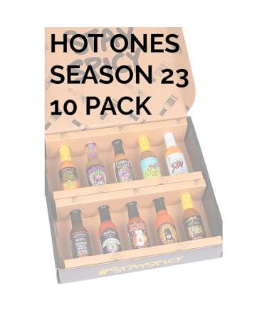 Hot Ones Season 23 Lineup Hot Sauce Challenge Kit Made with Natural Ingredients Unique Condiment Gift Box is the Ultimate Variety Pack for Spice Lovers 5 fl oz Bottles Produced in Small Batches (10-Pack) - Buy Online on GoSupps.com