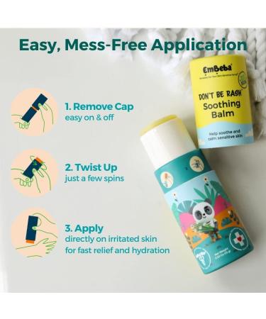 EmBeba Soothing Skin Balm Cream for Baby and Kids - Fast Acting Rash Relief, All Natural, Sensitive Skin Care - 1 Pack - Buy Online on GoSupps.com