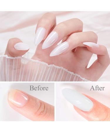 MIZHSE Poly Nail Extension Gel Nude Color Builder Gel 30ML-Pure White - Professional Nail Enhancement Tool for Starter - Buy Online on GoSupps.com