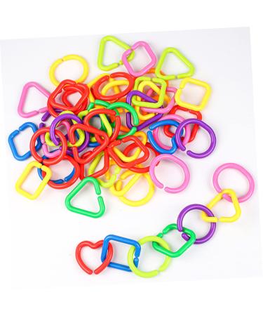 Ibasenice 175 PTH Geometric Chain Buckle Baby Rings Toy - 5 Colorful Toddler Chain Play Set for Crib 5.5x5.5cm - Buy Online on GoSupps.com