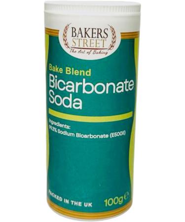 Bakers Street | Pure Baking Soda 100g | Food Grade | 100% Sodium Bicarbonate of Soda | Baking Soda for Cooking & Drinking & Cleaning | Raising Agent - Buy Online on GoSupps.com