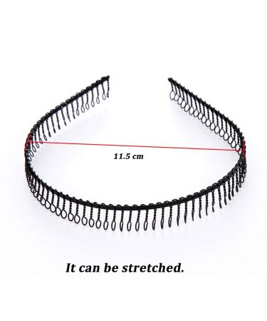 6Pcs Unisex Black Metal Teeth Comb Headband Hair Hoop - Stylish Headwear Accessory for Women Men - Buy Online on GoSupps.com