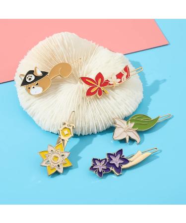 12PCS Genshin Hair Clips Metal Hair Pins Set- Diluc Xiao Mona Keqing Hutao Raiden Shogun Venti Zhongli Hair Barrettes Gift for Women - Buy Online on GoSupps.com