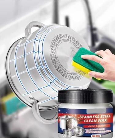 Magical Stainless Steel Cleaning Paste Stainless Steel Clean Wax Stainless Steel Cleaner for Appliances Safe No Residue (1pc) - Buy Online on GoSupps.com