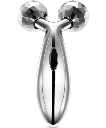 3D Y-Shape Face Body Roller Massager for Firming Beauty - Silver - Buy Online on GoSupps.com