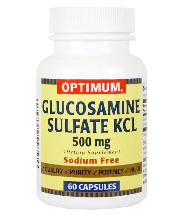 Optimum Glucosamine Sulfate KCL Capsules 500 Mg 60 Count