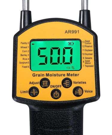 AR991 Professional Digital Grain Moisture Meter for Corn Wheat Rice Bean Peanut Grain Measurement Moisture Tester - Buy Online on GoSupps.com