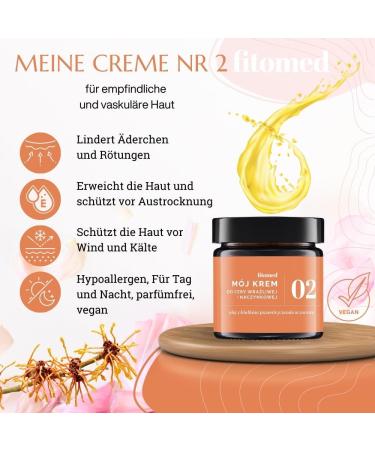 Fitomed Sp z oo Fitomed Naturkosmetik Face Cream for Vascular Skin 55 g Vegan Moisturizer for Face with Chestnuts and Cocoa Butter Against Redness and Bad Weather - Buy Online on GoSupps.com