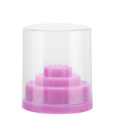Easy to Carry Nail Drill Display Nail Drill Case Salon Shop for Home(purple 12)