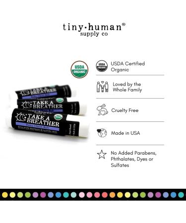 Tiny Human Supply Co Organic Take A Breather Baby Chest Rub Stick 3pk 100% Natural Soothing Lavender & Eucalyptus Petroleum Free Cruelty Free - Buy Online on GoSupps.com