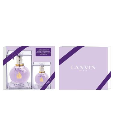 Lanvin Eclat d'Arpege 2 Piece Set - 3.3 fl. oz. Spray 1.0 fl. oz. Spray - Long Lasting Fragrance with notes of Long Lasting Fragrance with notes of Lilac Peach & Amber - Fruity & Floral