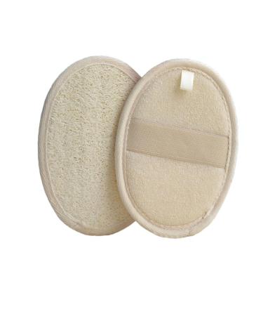 Loofah Pads 1Pc Exfoliating Loofah Pad Natural Loofah Sponge Pad Loofa Body Scrubber Bath Tool loofah Pad For Men And Women Beige