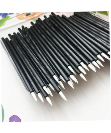 DRESSOOS 100pcs Makeup Gadgets White Wand Applicator Eyeliner Liquid Eyeliner Brush Makeup Stick Soft Head 15cmX10cm Black - Buy Online on GoSupps.com