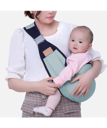 Breathable Baby Sling Dual Use Infant Sling Carrier Adjustable Widened Shoulder Straps Baby Wrap Carrier Anti-Slip Breastfeeding Carrier for Infant 0-36 Months Green - Cloth - Buy Online on GoSupps.com
