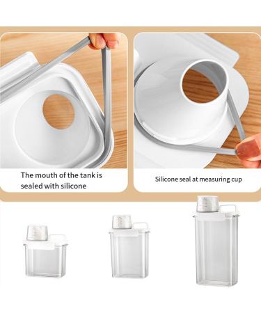 BOKIOESDE ABS Washing Powder Container Sealed Leakproof Tilted Mouth Refillable Replacement Transparent Lifting Handle Case 2300ml - Buy Online on GoSupps.com