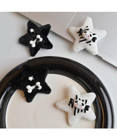 XIAHIOPT 1pc/1pair Plush Star Shape Hairpins with Resin Decor Girls Harajuku Hair Clip Ponytail Hair Clip - Buy Online on GoSupps.com