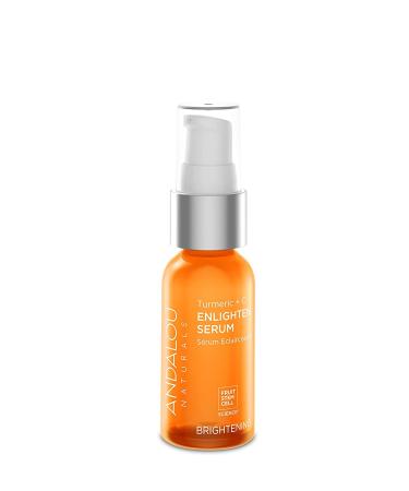Andalou Naturals Enlighten Serum - Turmeric + C Brightening - 1.1 fl oz (32 ml) | Brighten & Revitalize Skin - Buy Online on GoSupps.com